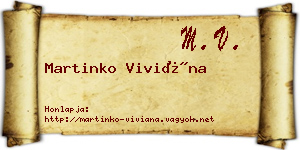 Martinko Viviána névjegykártya